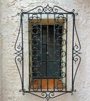 Grille de fenêtre décorative en fer, barrière coupe-vent, résistante à la corrosion, garde-corps de sécurité pour hôtels, écoles, parcs, panneaux de clôture industriels
