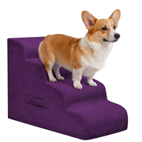 Escalier pour animaux de compagnie moderne et personnalisé de qualité supérieure, 3 marches, en mousse solide, pour usage domestique intérieur, pour chiens âgés de petite taille, sécurité de la montée, vente en gros