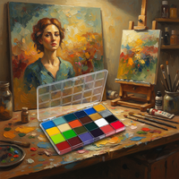 Peinture corporelle professionnelle à base d'huile, 24 couleurs, non toxique, lavable, haute pigmentation, maquillage artistique pour le corps, pour festival, cosplay, fête
