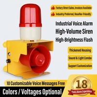 Sistema de Alarma con Luz de Advertencia de 120dB, 24VDC, Impermeable, con Luz Estroboscópica LED, 10A, Grado Industrial