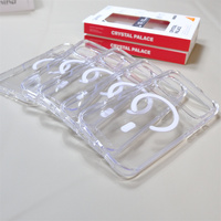 Coque de téléphone magnétique transparente 2-en-1 en TPU/PC anti-jaunissement de haute qualité pour iPhone 17 Pro Max/16/15/14/13/12/11