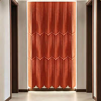 Panel Dinding 3D Motif Bulu dari Batu PU Artifisial untuk Vila, Hotel, Kafe, Panel Dinding Interior, Panel Dinding Fitur Interior