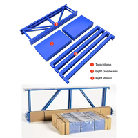 Rak Baja Gulung Dingin Sanyang 2000x500x2000mm 500kg Per Rak Dapat Disesuaikan 4 Tingkat untuk Garasi Produsen OEM/ODM