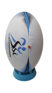 Pelota de Rugby profesional personalizada, calidad de partido superior, totalmente cosida a mano, súper vejiga, agarre duradero de PU de larga duración para uso en exteriores - Product Image 5