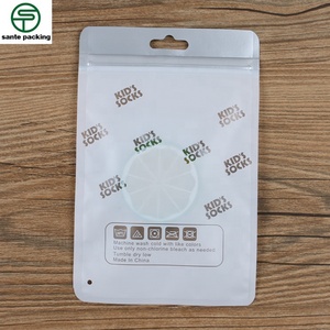Custom Printed Clear Matte White Kid's Socks Packaging Clothing Underwear Underpants T-Shirt Bags Recyclable Shoes - Product Image 5