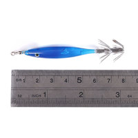 Haut droit FH225 80mm 3.6g calmar gabarit crochet galvanoplastie coloré Mini poisson lumineux calmar appât leurre pour la pêche en mer