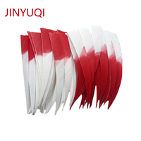 JINYUQI aile droite/gauche plume de dinde dégradé bouclier coupe 5 pouces tir à l'arc bricolage accessoires flèche Flesthes