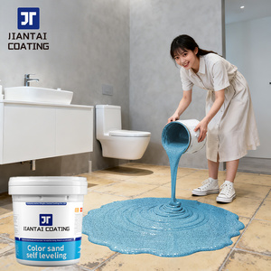 บริการครบวงจร ทรายเคลือบพื้นแบบปรับระดับเอง สีเอฟเฟกต์หินอ่อน เคลือบอีพ็อกซี่กันลื่นสำหรับห้องน้ำ ทรายสีเคลือบพื้นอีพ็อกซี่ - Product Image 1