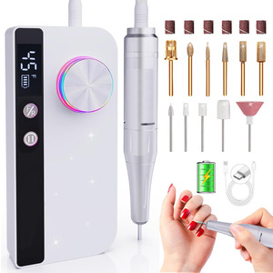 Taladro de Uñas Inalámbrico, Herramienta Eléctrica de Manicura y Pedicura con Pantalla Digital, Carga USB y Múltiples Puntas - Product Image 1