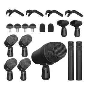 Kick Bass Tom Snare Cymbales Tambour Microphone Ensemble Tambour Microphone Kit Instrument De Musique 7 Pcs Mic