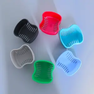 Customized Plastic Dental Denture Membrane Bath Boxes With Net Retainer Storage Cases