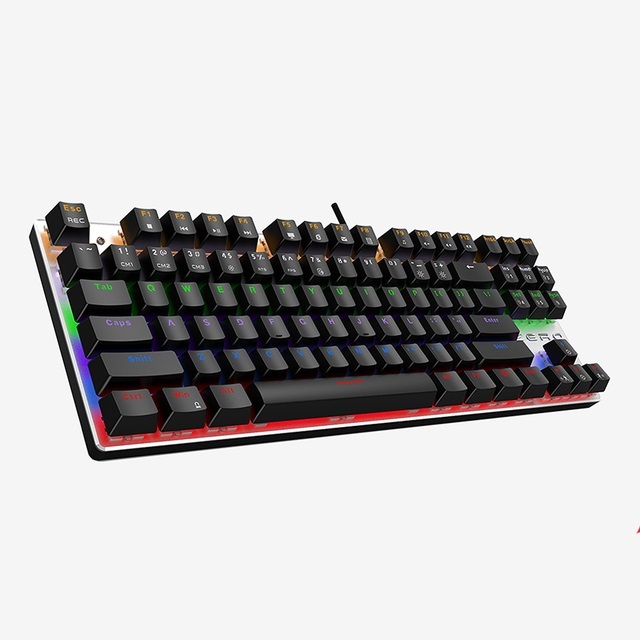 Wired Gaming Mechanical Keyboard Blue Red Switch 87keys Anti-ghosting Russian/US LED Backlit LED for Gamer Laptop Computer