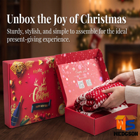 Boîtes en carton ondulé personnalisées avec logo pour Noël, boîte d'emballage cadeau rouge en kraft pour cosmétiques, boîte en papier de luxe