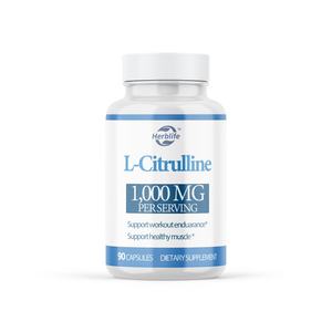 Cápsulas de L-Citrulina OEM ODM, Apoya la Resistencia, Apoya la Salud Cardiovascular, Mejora la Energía, Vegano, Sin OMG, Sin Gluten - Product Image 1