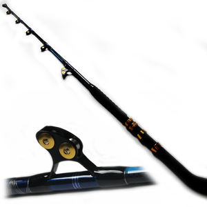 Caña de Pescar para Pesca de Altura, 1.95 m, 100 lbs, Guía de Rodillo, Mango Curvo, Caña de Pescar Vertical, Mango Curvo o Recto, Caña de Pesca de Arrastre - Product Image 4