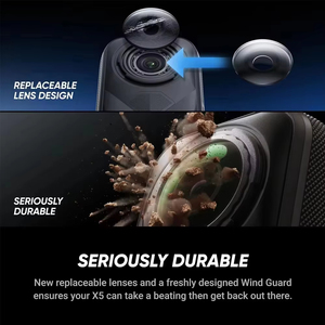 กล้องแอคชั่น Insta 360 X5 รุ่นใหม่ กล้อง 360 องศา ความละเอียด 4K แบตเตอรี่ 2290mAh กันน้ำระดับ IP68 ถ่ายภาพพาโนรามา มุมกว้าง 150 องศา รองรับ MicroSD 128GB หน้าจอ LCD หมุนได้ - Product Image 2