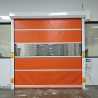 Plastique coupe-vent rapide de porte coupe-feu enduit de bâche de PVC de conception moderne pour la surface finie d'entrepôts