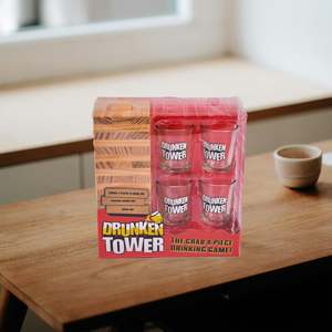 Drunken Tower <span class=keywords><strong>Juego</strong></span> <span class=keywords><strong>de</strong></span> beber <span class=keywords><strong>con</strong></span> 60 bloques <span class=keywords><strong>de</strong></span> madera y Tumble Tower <span class=keywords><strong>4</strong></span> vasos <span class=keywords><strong>de</strong></span> chupito - Product Image 4