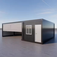 Bureau modulaire préfabriqué en conteneur avec panneaux sandwich, design japonais, acier léger, ignifuge, respirant et durable