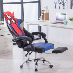 Chaise de <span class=keywords><strong>jeu</strong></span> WS 8044 Spider-Man, personnalisée, dossier haut, ergonomique, confortable, en cuir, avec fonction pivotante pour les joueurs - Product Image 4