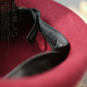 سيدة الجملة عالية الجودة أزياء في الهواء الطلق قبعة قبعة قابل للتعديل للنساء الصوف بلون واحد قبعة بلغت ذروتها - Product Image 4