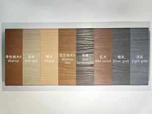 Design moderno balcone <span class=keywords><strong>legno</strong></span> WPC Privacy pannelli PVC trattato termicamente recinzione in metallo copertura per la casa giardino piscina rivestimento di sicurezza - Product Image 3