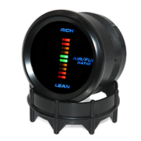 Jauge numérique de rapport air-carburant 52 mm 20:1~10:1, capteur d'oxygène O2 à bande étroite, compteur AFR compatible avec les moteurs 12V, support de jauge pour voiture