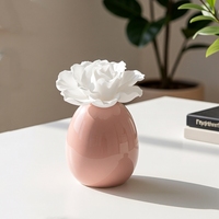 Diffuseur de parfum d'ambiance en céramique pour la maison, avec fleur en porcelaine, pour huiles essentielles et gypse aromatique, vente en gros