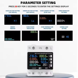 SLS Tuya pengukur energi Daya Cerdas WiFi, pelindung voltase bawah tegangan berlebih arus berlebih berlebih otomatis potong - Product Image 5