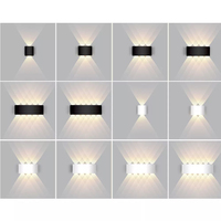 Éclairage Intérieur Applique Murale Décoration Maison Éclairage Moderne Mural LED Haut et Bas Dôme en Plastique Noir 20 IP65 Noir Titan 2 Lumières