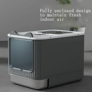 ZMaker Volledig Afgesloten Kattenbak met Deksel, Grote RVS Kattenbak - Product Image 4