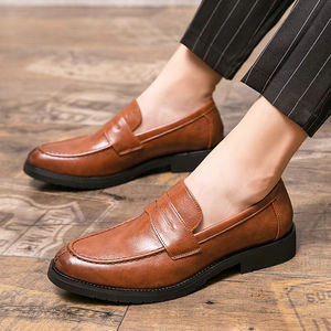 Zapatos de Vestir Formales y Casuales de Cuero Genuino Británico para Hombre, Talla Grande, para Otoño y Bodas, Transpirables y Resistentes al Desgaste - Product Image 6