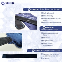 Compresse de glace réutilisable bleue ajustable World-bio pour le dos, thérapie par le froid et la chaleur, dispositif médical de classe I pour soulager les douleurs dorsales