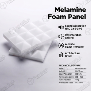 โฟมอะคูสติกกันเสียงรูปทรงปิรามิดสีขาวเมลามีนเรซิ่นสำหรับโรงแรมและห้องอัดเสียง ขายส่งจากโรงงาน - Product Image 5