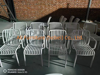 Chaise de salle à manger moderne en plastique, empilable, résistante aux intempéries, pour extérieur, jardin, balcon, café, restaurant - Vente en gros usine