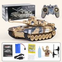 1/18 sıcak satmak abd M1A2 Sherman ordu 2.4G RC tankı titreşim duman lansmanı mermi savaş tankı askeri oyuncaklar ile çocuklar için