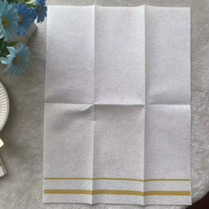 Serviettes jetables de qualité supérieure en <span class=keywords><strong>papier</strong></span> Airlaid gaufré à une couche avec impression dorée sur le côté - Product Image 5