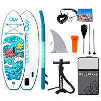 Planche à pagaie gonflable pour enfants de 2,9 m (9,6 pi) de large, 12,7 cm (5 po) d'épaisseur, durable, pour juniors, vente en gros, usine OEM, certifiée CE et BSCI, 290x79x13 cm