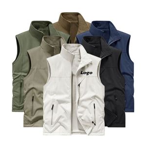 Chalecos de Invierno para Hombre, Cálidos y Resistentes al Viento, Chaleco de Doble Cara, Ropa Casual para Exteriores, Chaleco con Logotipo Bordado Personalizado para Hombre - Product Image 4