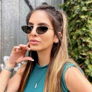 Gafas de Sol de Moda Vintage 2025 con Logotipo Personalizado, Montura Metálica para Mujer, Estilo Y2K, Protección UV400, Gafas de Sol de Ojo de Gato - Product Image 3