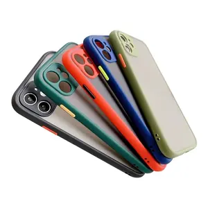 Capa de celular 2020 transparente, embalagem de celular tpu fosco para huawei nova 6 se oppo a72 iphone 12 mini