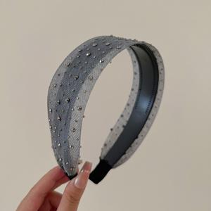 Diadema coreana brillante con diamantes y borde ancho, accesorio de moda para el cabello para mujer - Product Image 5