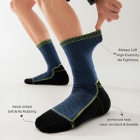 Chaussettes en laine mérinos personnalisées pour homme et femme, demi-épaisses, fines, chaudes, pour le sport, la randonnée, les activités de plein air, toutes saisons
