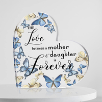 Cadeau inspirant acrylique coeur bloc décor signe pour présentoir en plexiglas pour Table pièce maîtresse pour anniversaire de petite amie