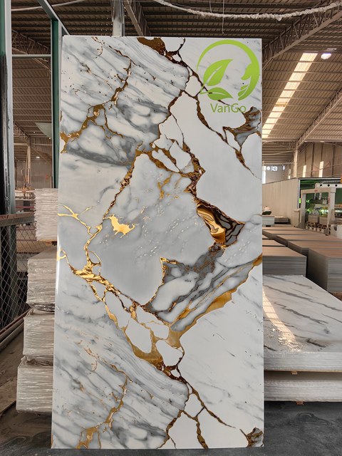 UV Board PVC Marble Board for TV Background Wall Stone Plastic Composite UV Plate Wall Panel