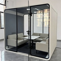 Salle de réunion insonorisée, pod de bureau mobile pour plusieurs personnes, cabine de bureau personnalisée, canapé, pods de réunion pour plusieurs personnes