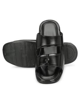 Sandalias Negras de Tira Ancha para Hombre, con Punta Abierta, Estilo Casual y Cómodo, con Suela Acolchada - Product Image 5
