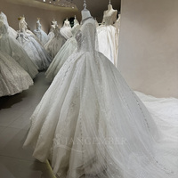 Robe de mariée unique Jancember DW0166 avec col en cœur, perles et sequins, avec châle