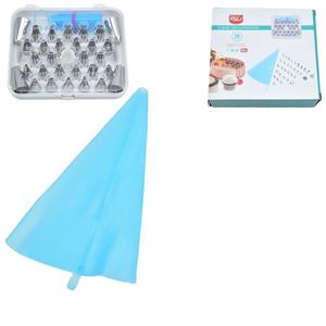 Ensemble de 36 embouts de décoration de gâteaux personnalisés en gros avec douilles métalliques et poche à douille - Product Image 1