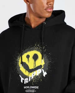 Survêtement d'hiver pour hommes, imprimé personnalisé, vente en gros, en molleton noir, ajusté, haute qualité, étiquette privée, tendance - Product Image 2